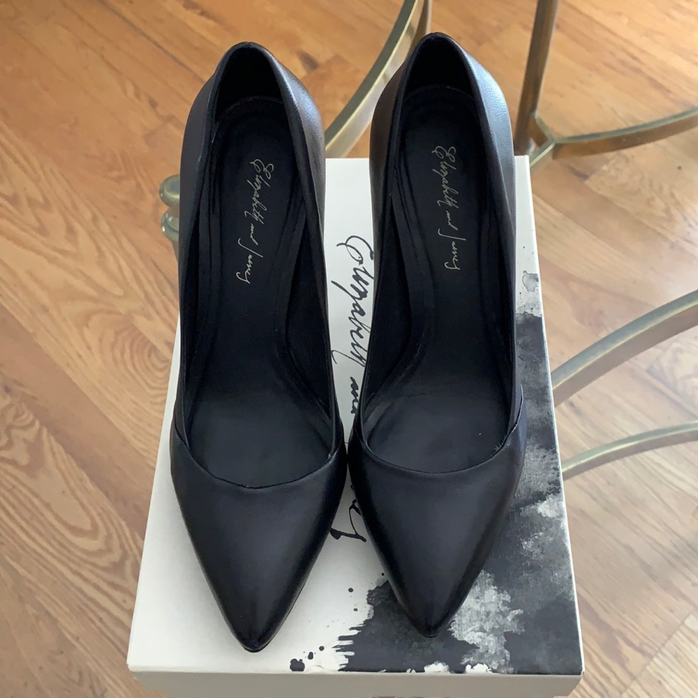 Elizabeth and James Black Heels